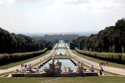 The Royal Palace of Caserta with its fountains