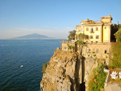  Villa Niccolini at Sant'Agnello and Vesuvius in the background