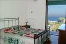 Sorrento rentals: Bedroom with sea-view ofLauro apartment
