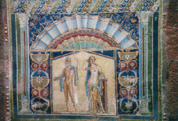 Mosaic of Herculaneum representing Poseidon and Anfitrite