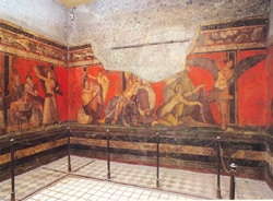 THE ROOM OF THE MISTERIES IN POMPEII
